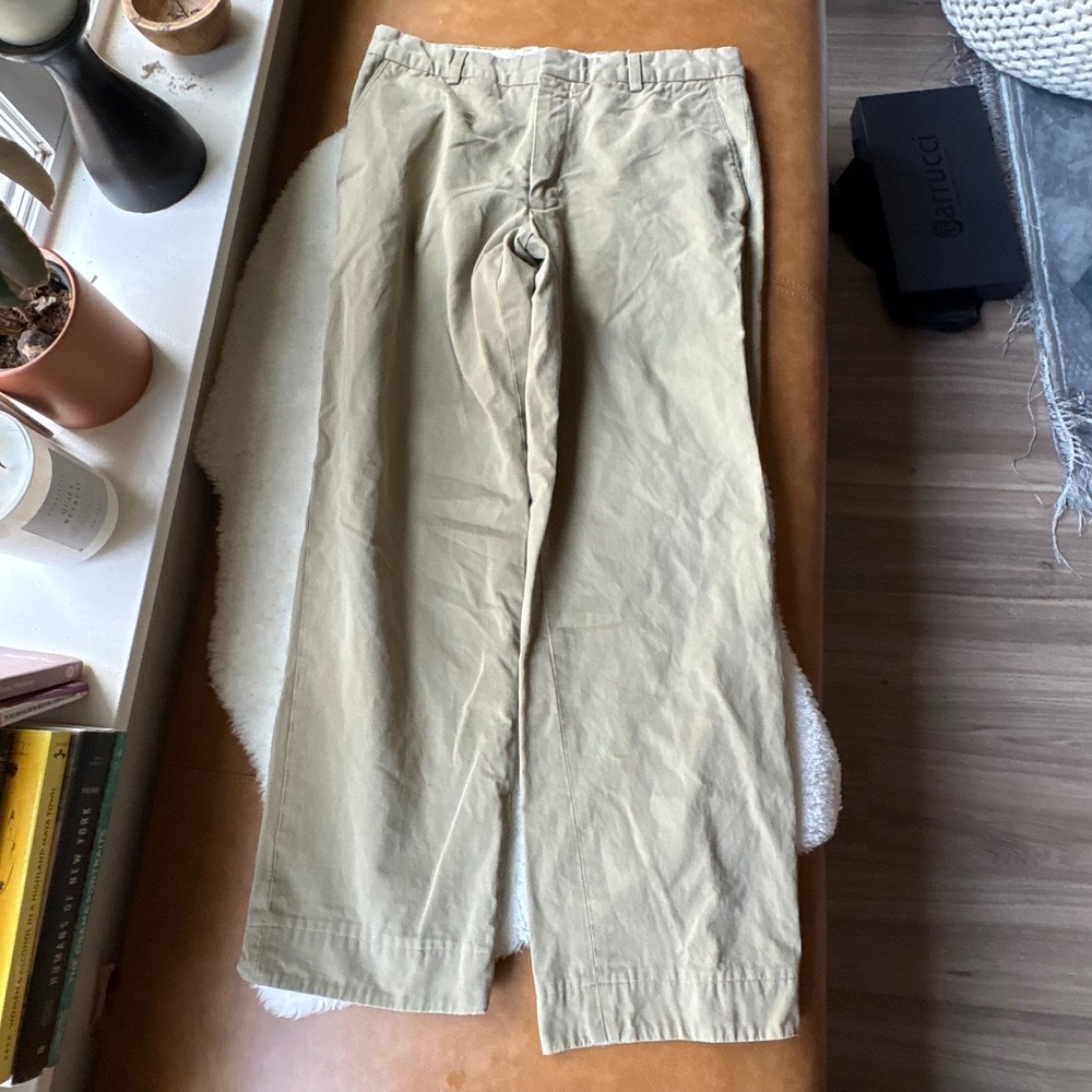 Banana Republic Gavin Straight Leg Khaki Chino Pants Mens 34x34 Tan Cotton - Picture 2 of 5